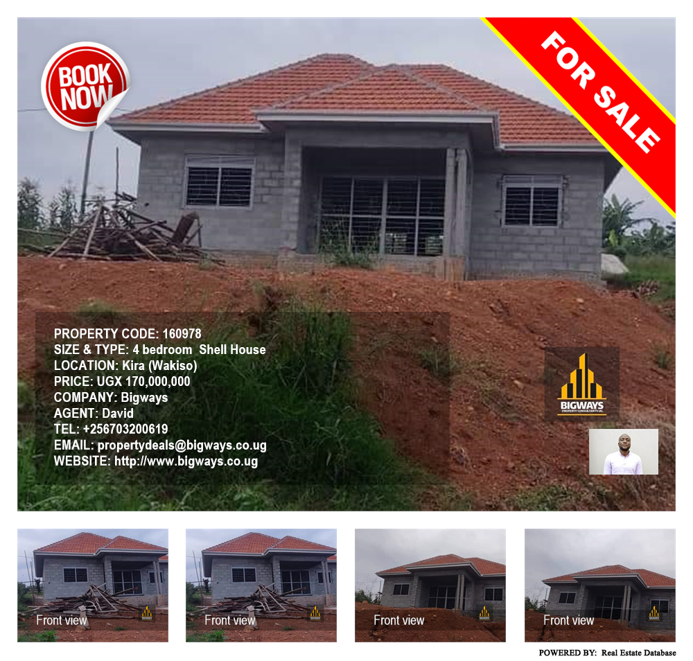 4 bedroom Shell House  for sale in Kira Wakiso Uganda, code: 160978