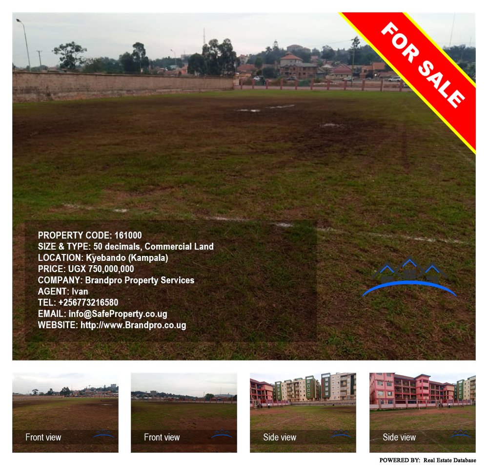 Commercial Land  for sale in Kyebando Kampala Uganda, code: 161000