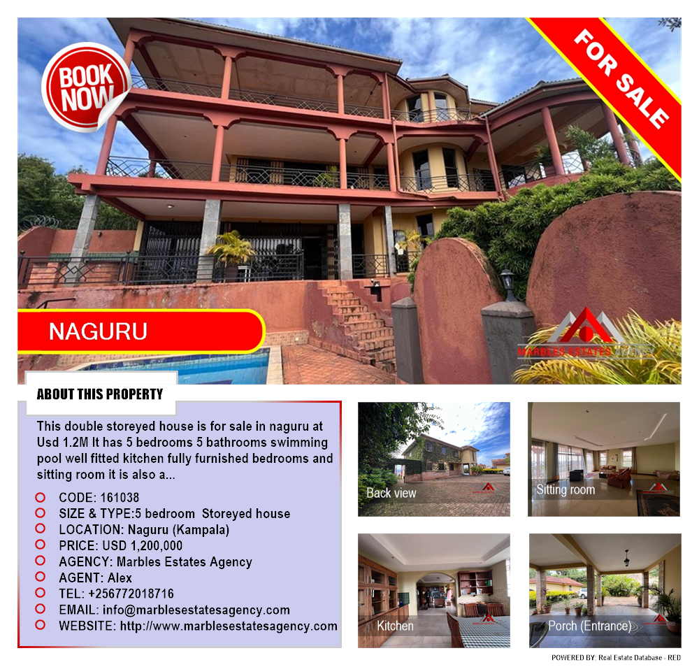 5 bedroom Storeyed house  for sale in Naguru Kampala Uganda, code: 161038