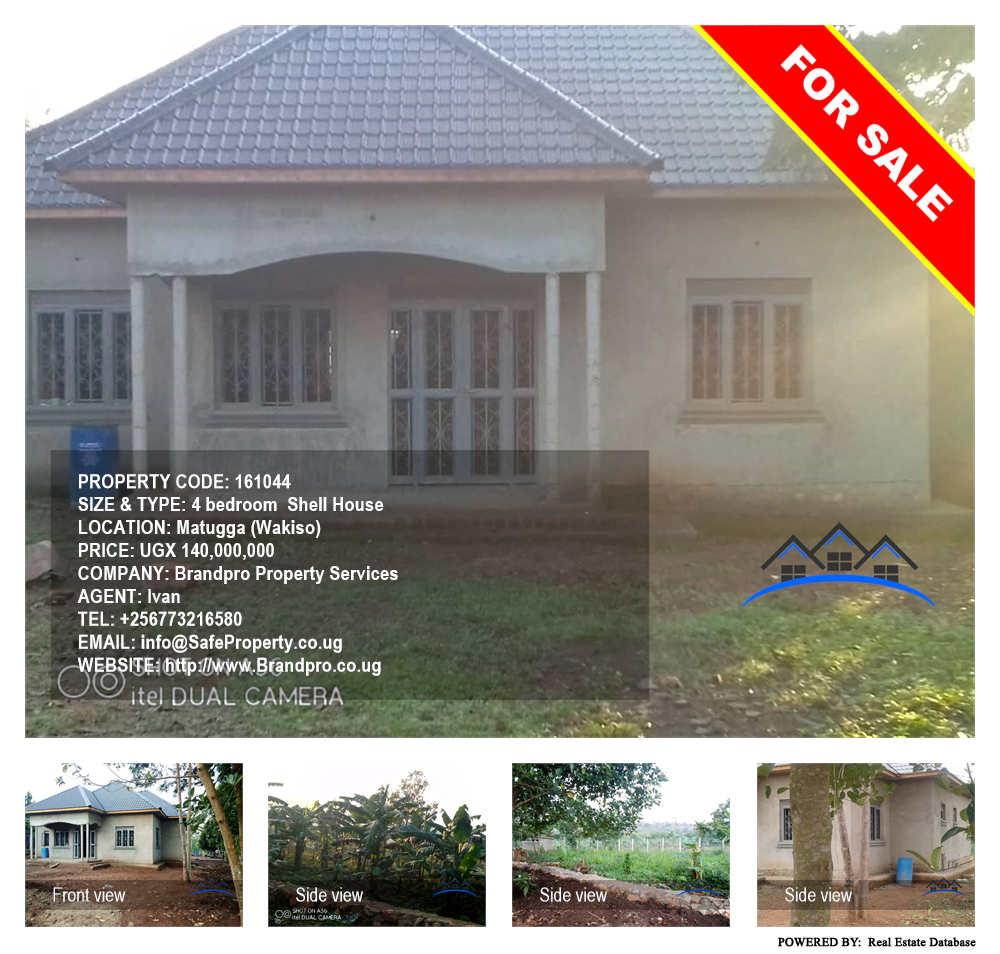4 bedroom Shell House  for sale in Matugga Wakiso Uganda, code: 161044