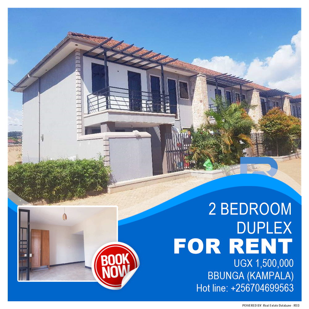 2 bedroom Duplex  for rent in Bbunga Kampala Uganda, code: 161083