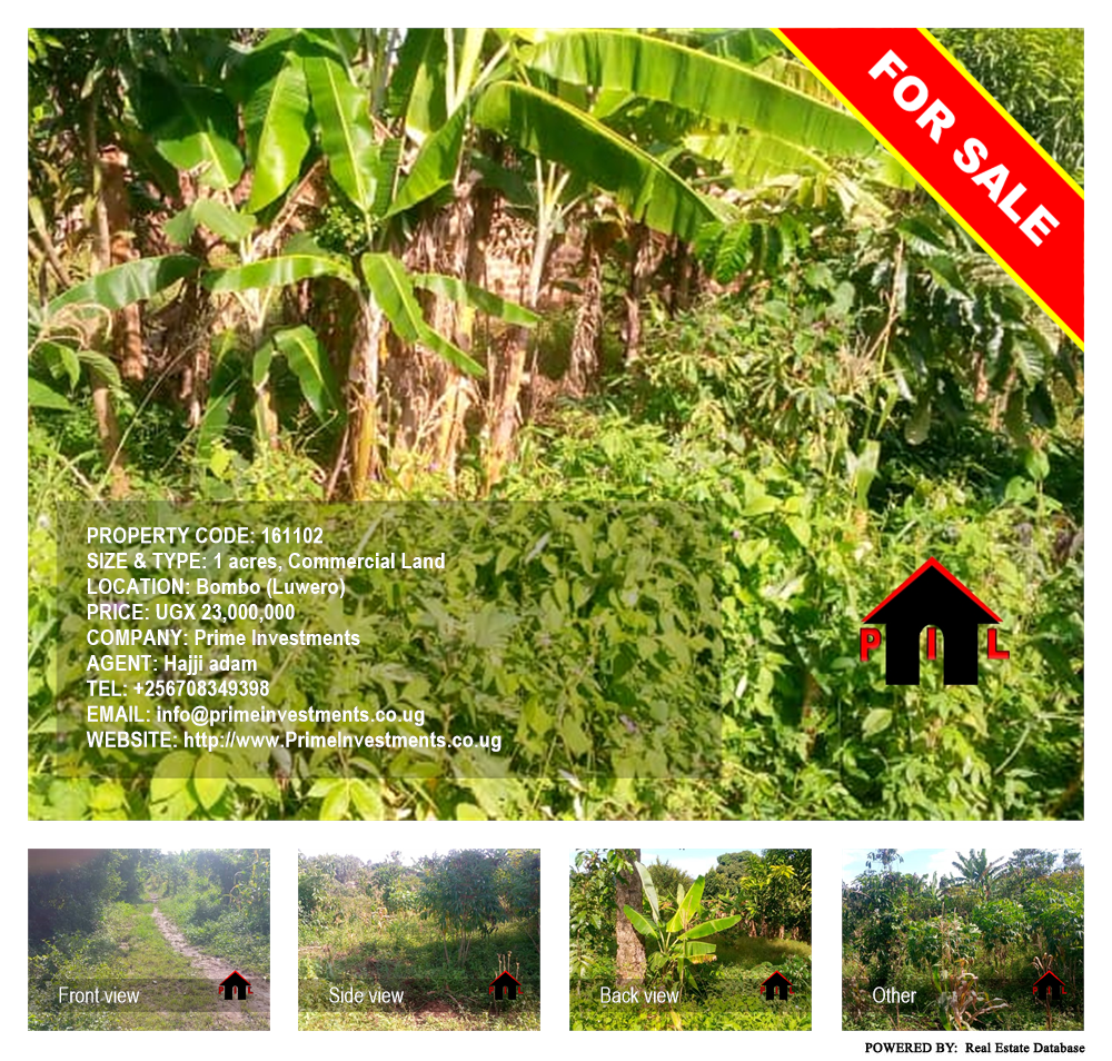 Commercial Land  for sale in Bombo Luweero Uganda, code: 161102