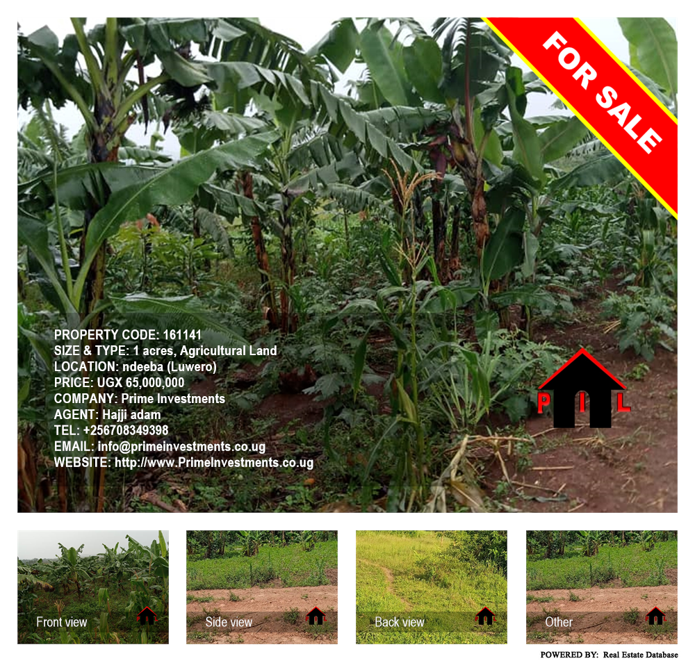 Agricultural Land  for sale in Ndeeba Luweero Uganda, code: 161141