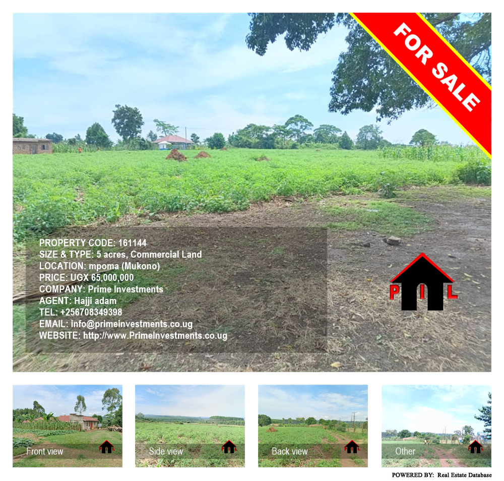 Commercial Land  for sale in Mpoma Mukono Uganda, code: 161144