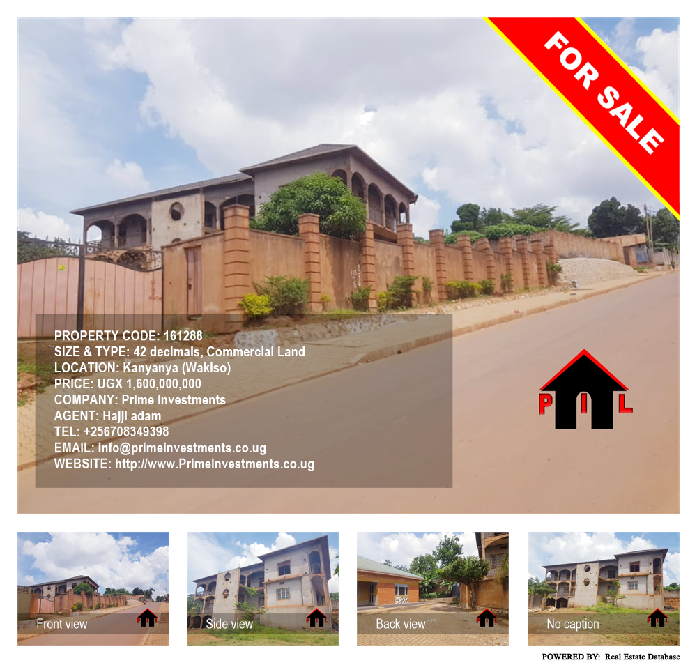 Commercial Land  for sale in Kanyanya Wakiso Uganda, code: 161288