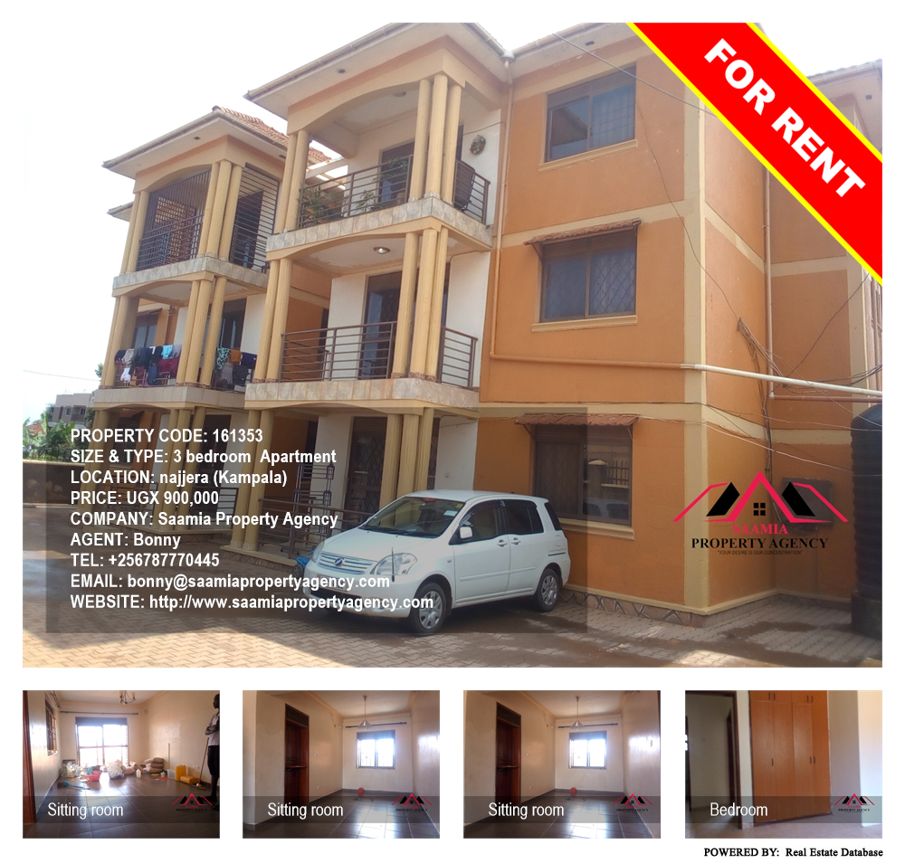 3 bedroom Apartment  for rent in Najjera Kampala Uganda, code: 161353