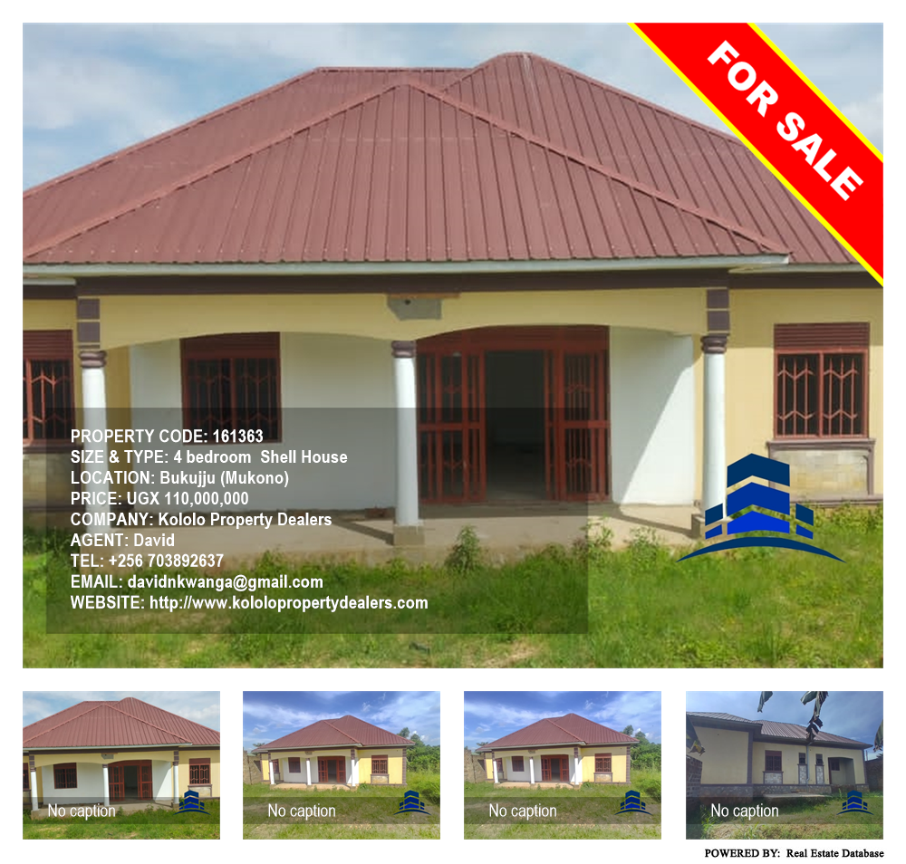 4 bedroom Shell House  for sale in Bukujju Mukono Uganda, code: 161363