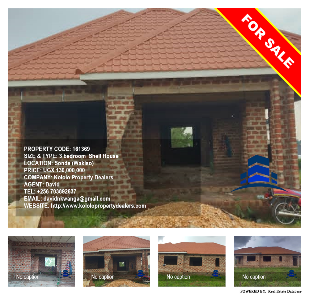 3 bedroom Shell House  for sale in Sonde Wakiso Uganda, code: 161369