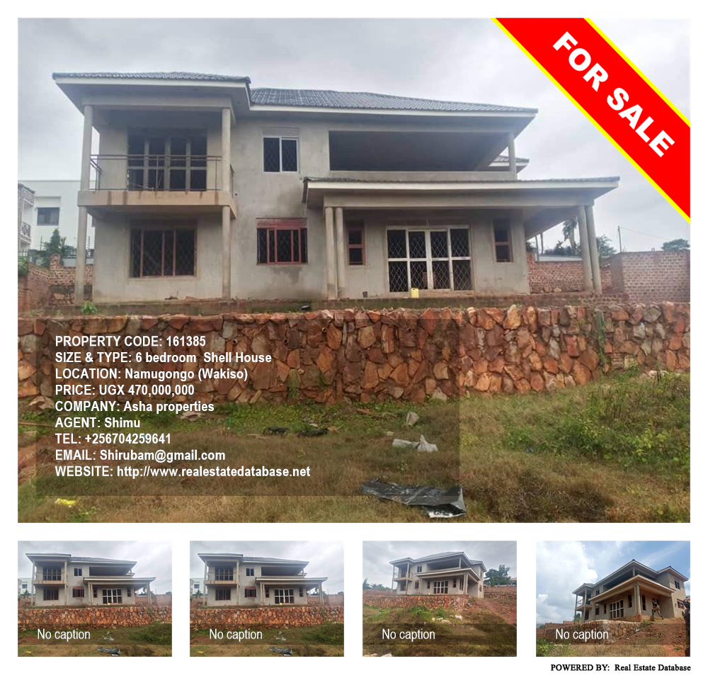 6 bedroom Shell House  for sale in Namugongo Wakiso Uganda, code: 161385