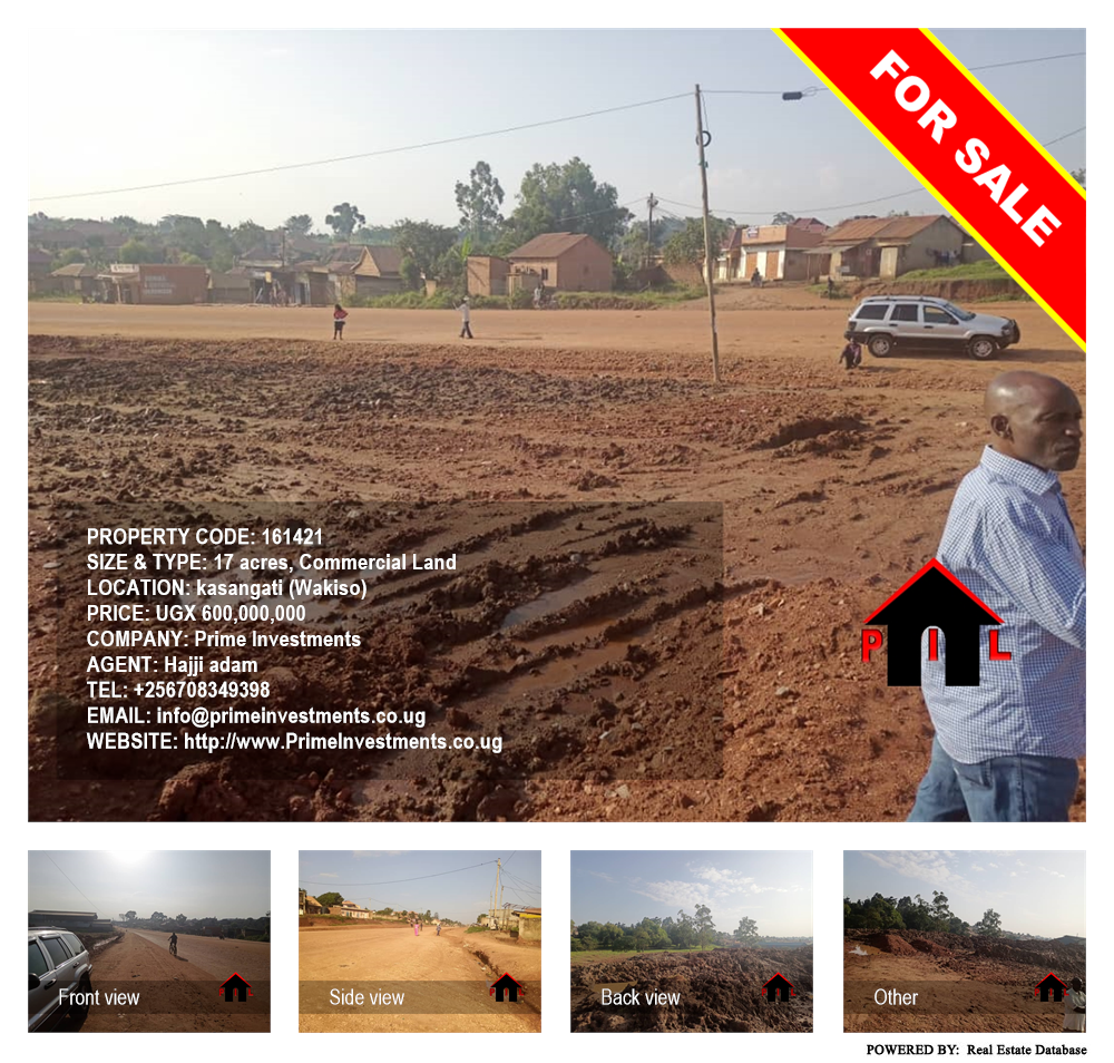 Commercial Land  for sale in Kasangati Wakiso Uganda, code: 161421