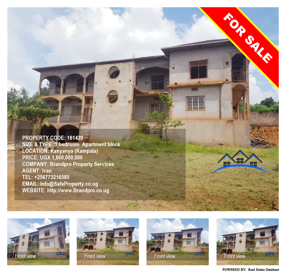 1 bedroom Apartment block  for sale in Kanyanya Kampala Uganda, code: 161429