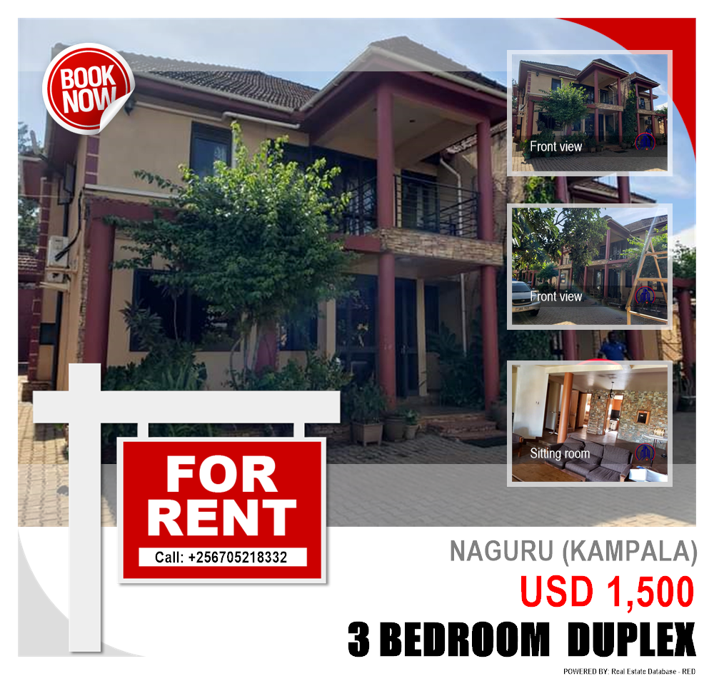 3 bedroom Duplex  for rent in Naguru Kampala Uganda, code: 161486