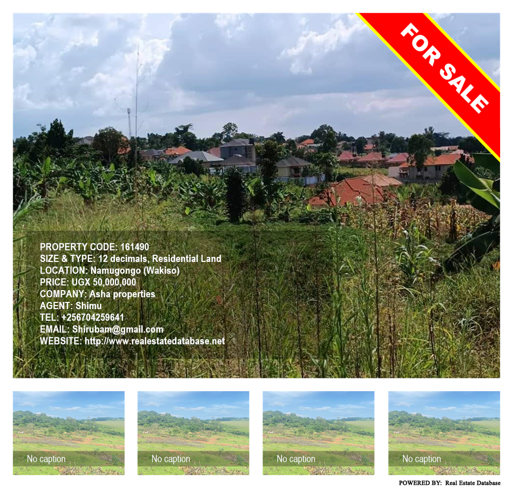 Residential Land  for sale in Namugongo Wakiso Uganda, code: 161490