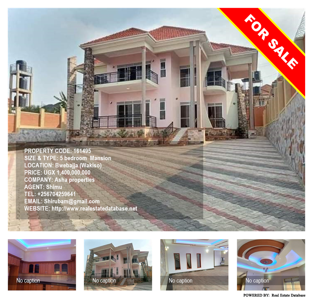 5 bedroom Mansion  for sale in Bwebajja Wakiso Uganda, code: 161495