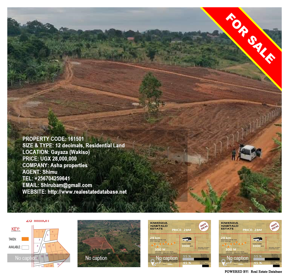 Residential Land  for sale in Gayaza Wakiso Uganda, code: 161501