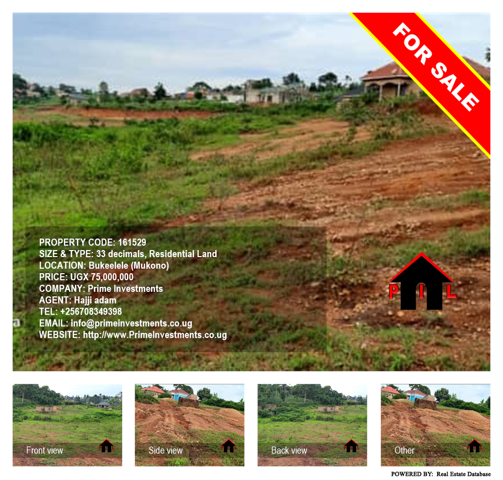 Residential Land  for sale in Bukeelele Mukono Uganda, code: 161529