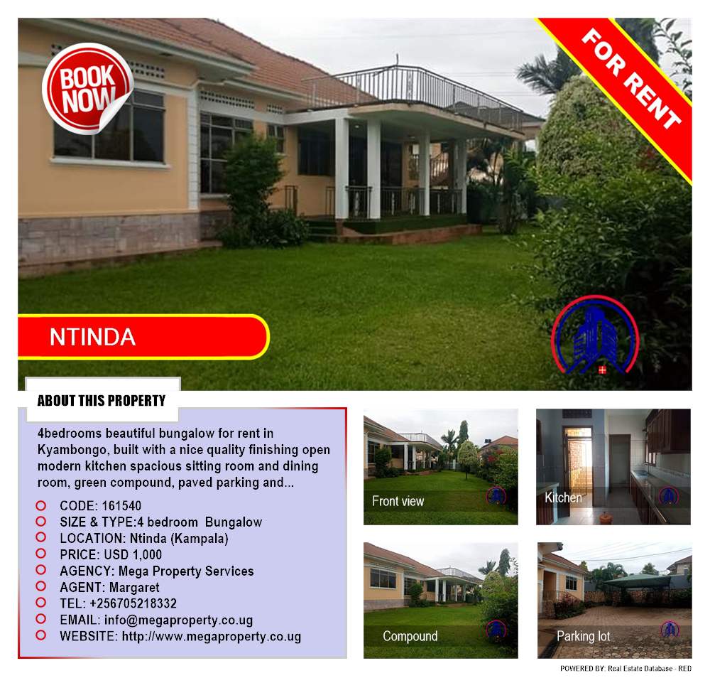 4 bedroom Bungalow  for rent in Ntinda Kampala Uganda, code: 161540