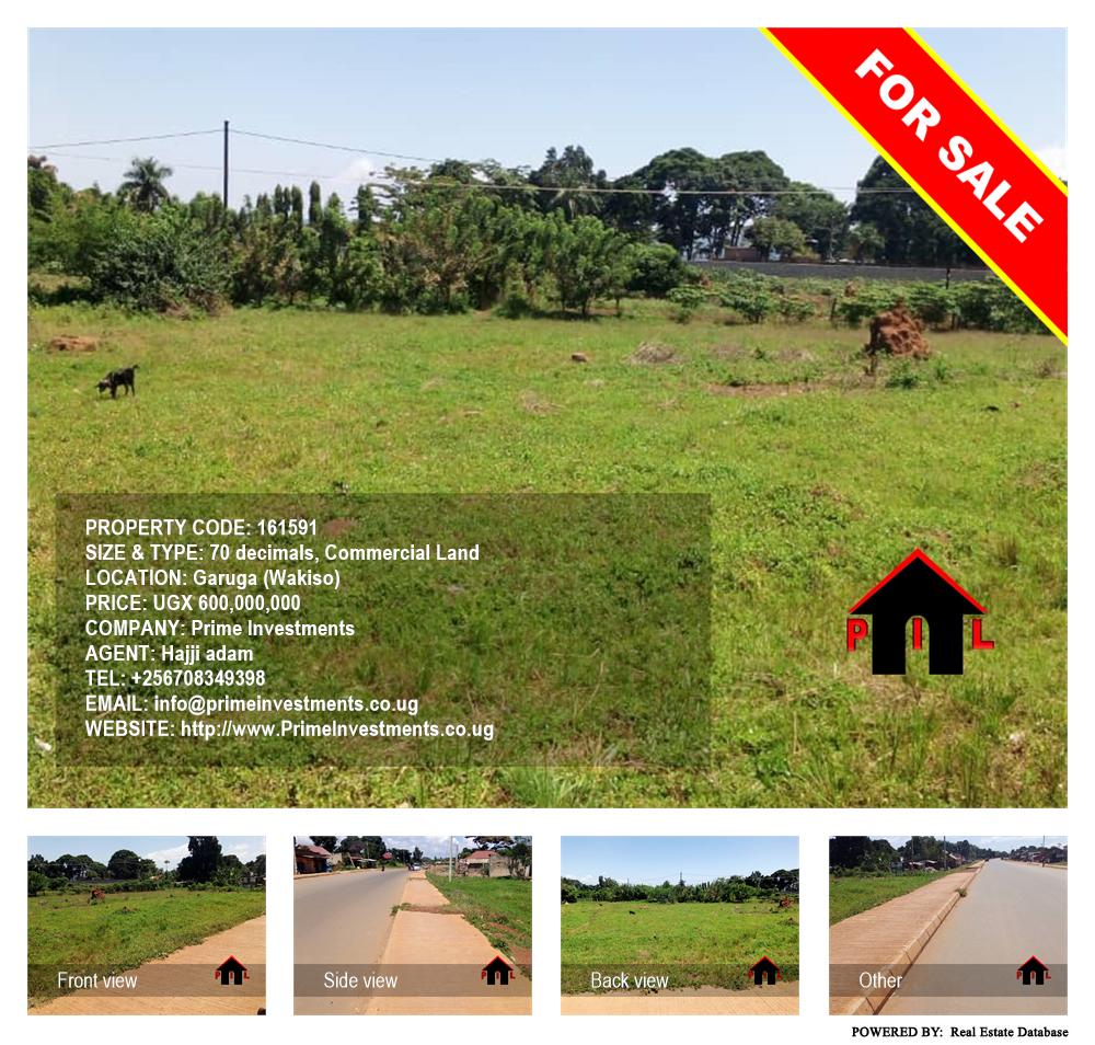 Commercial Land  for sale in Garuga Wakiso Uganda, code: 161591