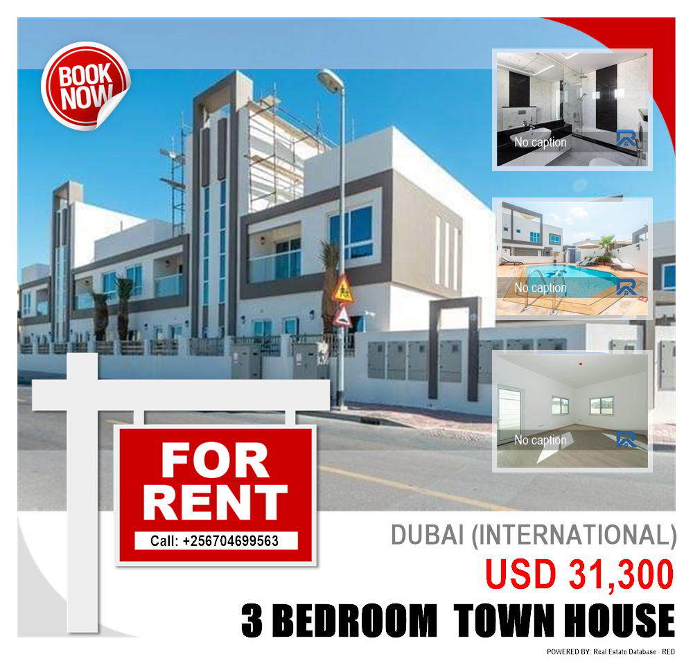 3 bedroom Town House  for rent in Dubai International Uganda, code: 161634