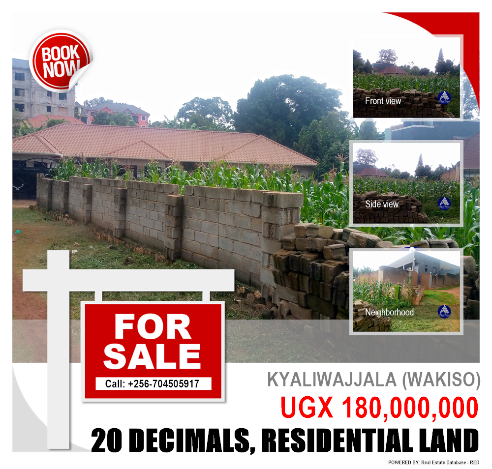 Residential Land  for sale in Kyaliwajjala Wakiso Uganda, code: 161692