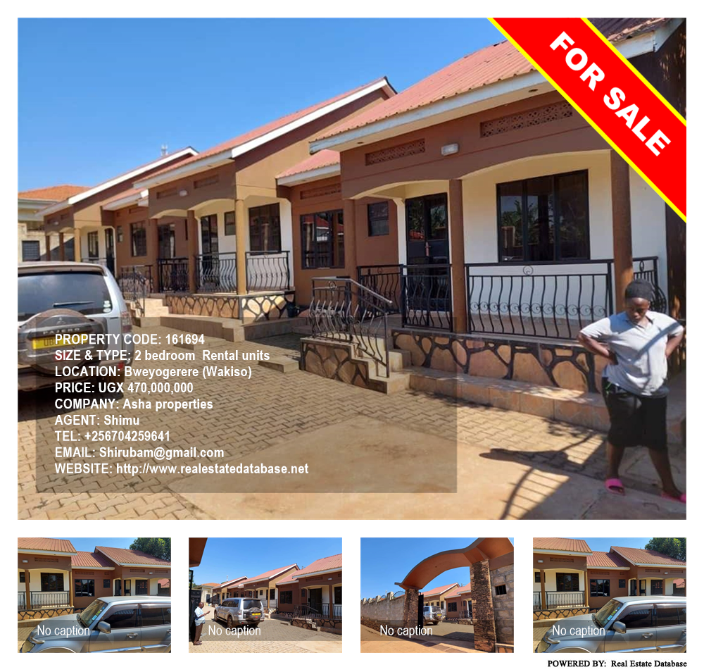 2 bedroom Rental units  for sale in Bweyogerere Wakiso Uganda, code: 161694