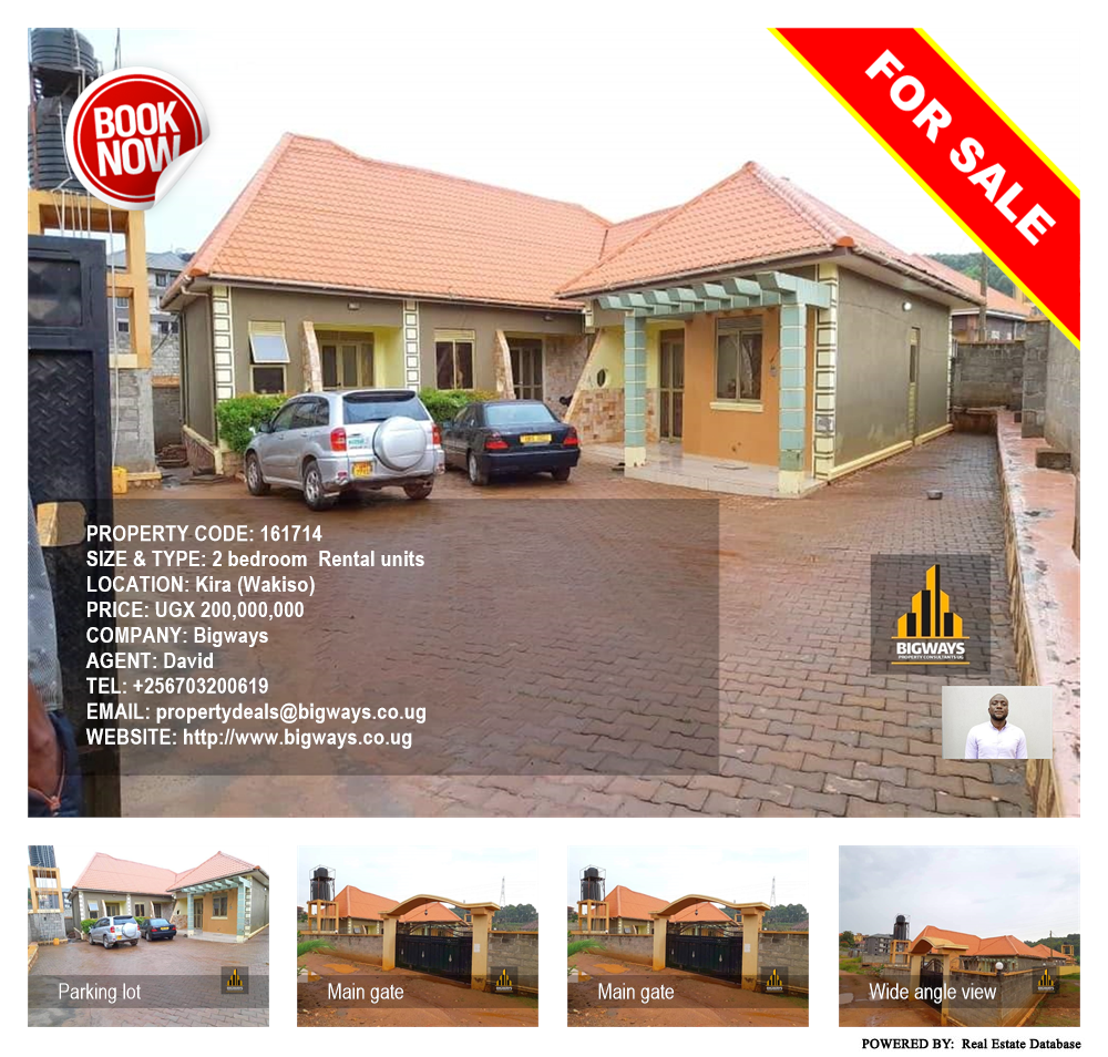 2 bedroom Rental units  for sale in Kira Wakiso Uganda, code: 161714