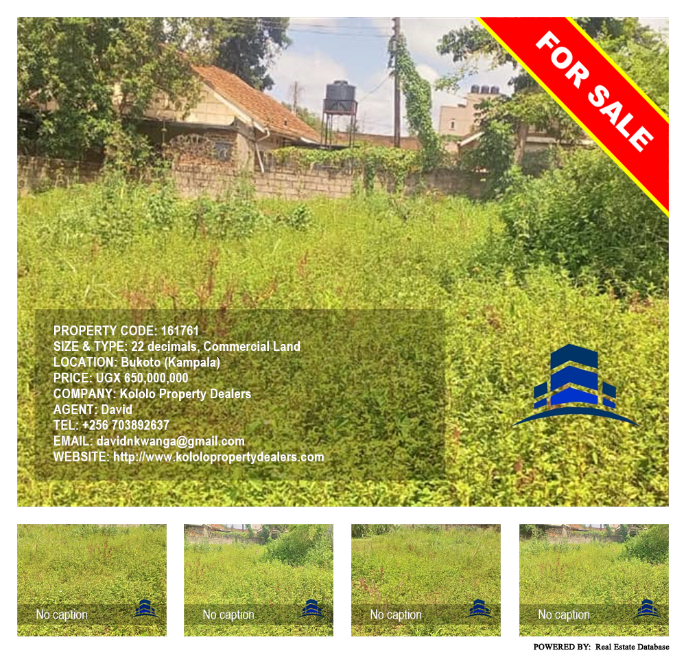 Commercial Land  for sale in Bukoto Kampala Uganda, code: 161761