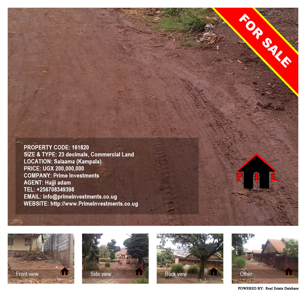 Commercial Land  for sale in Salaama Kampala Uganda, code: 161820