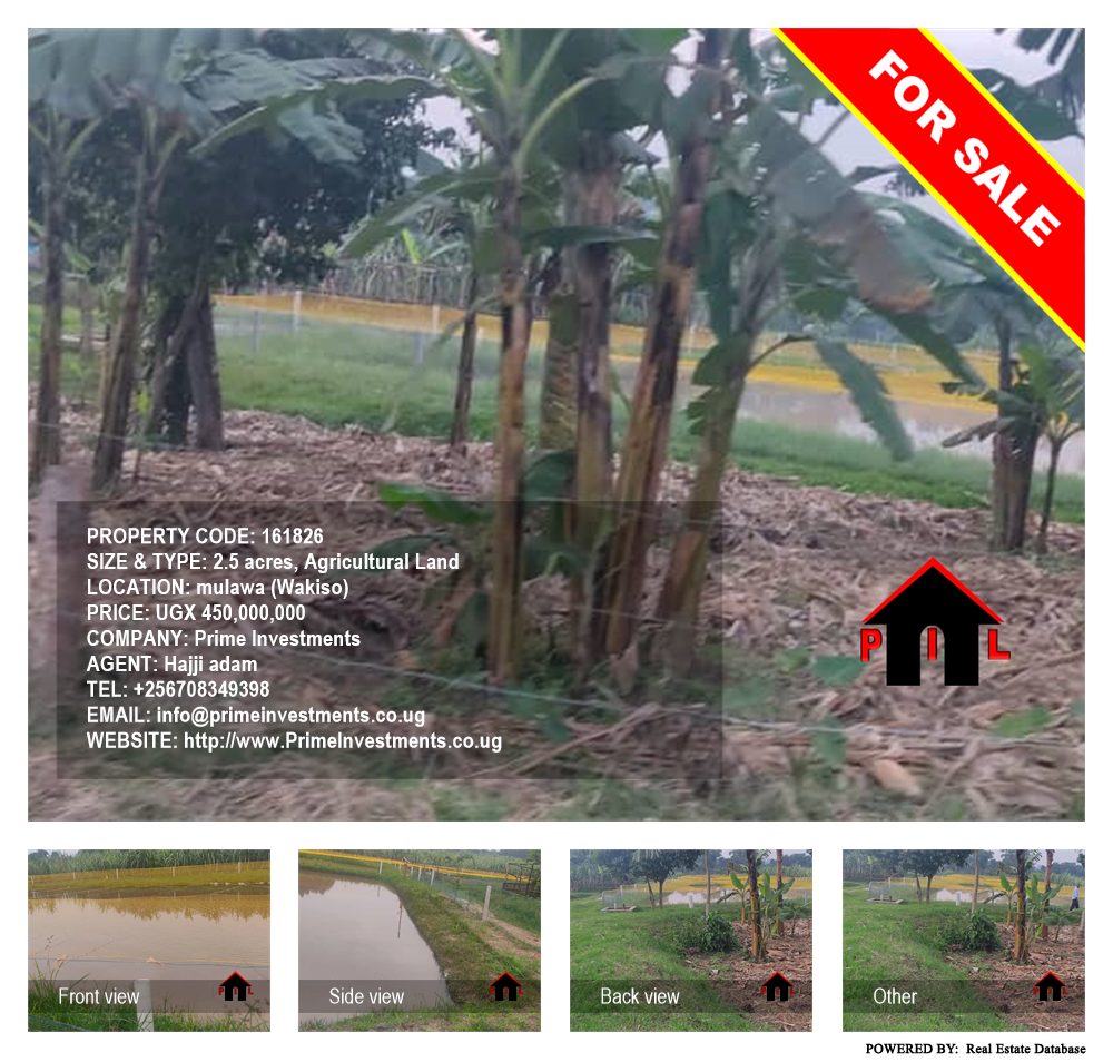 Agricultural Land  for sale in Mulawa Wakiso Uganda, code: 161826