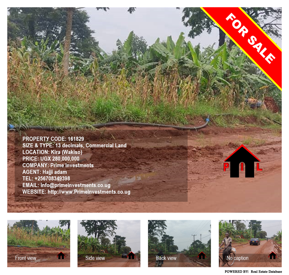 Commercial Land  for sale in Kira Wakiso Uganda, code: 161829