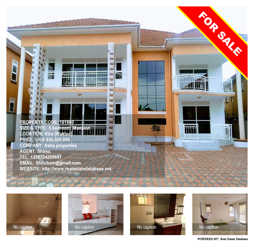 5 bedroom Mansion  for sale in Kira Wakiso Uganda, code: 161860