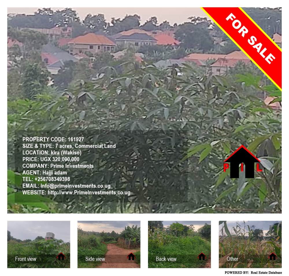 Commercial Land  for sale in Kira Wakiso Uganda, code: 161927