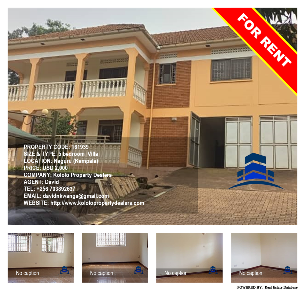 5 bedroom Villa  for rent in Naguru Kampala Uganda, code: 161939