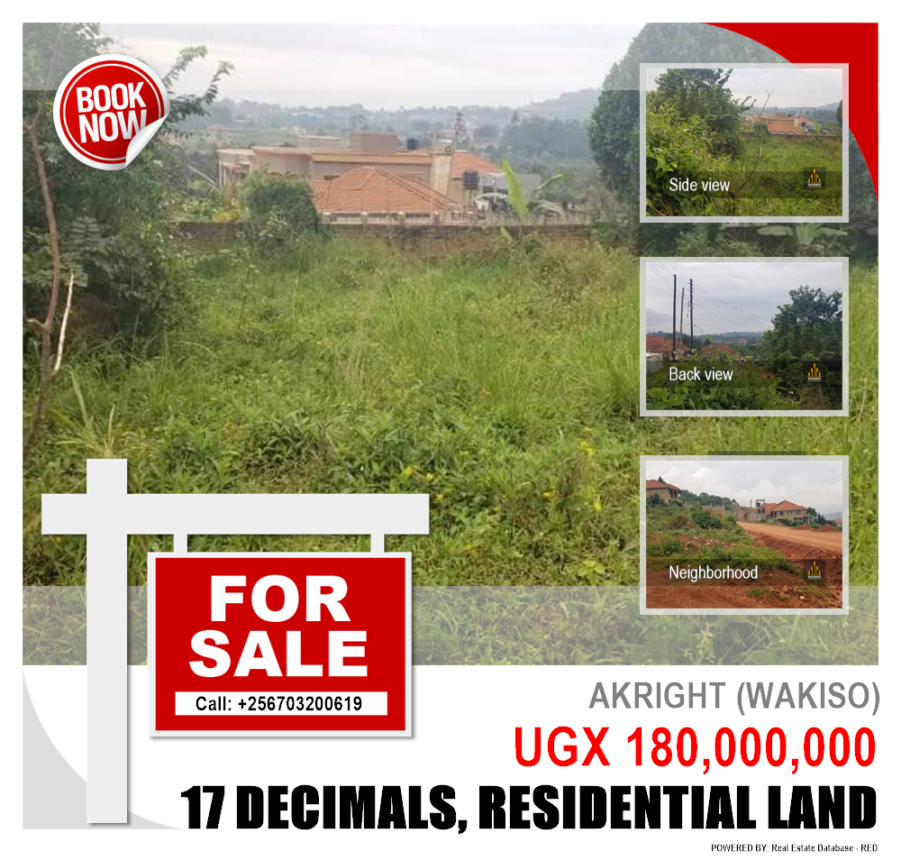 Residential Land  for sale in Akright Wakiso Uganda, code: 162056