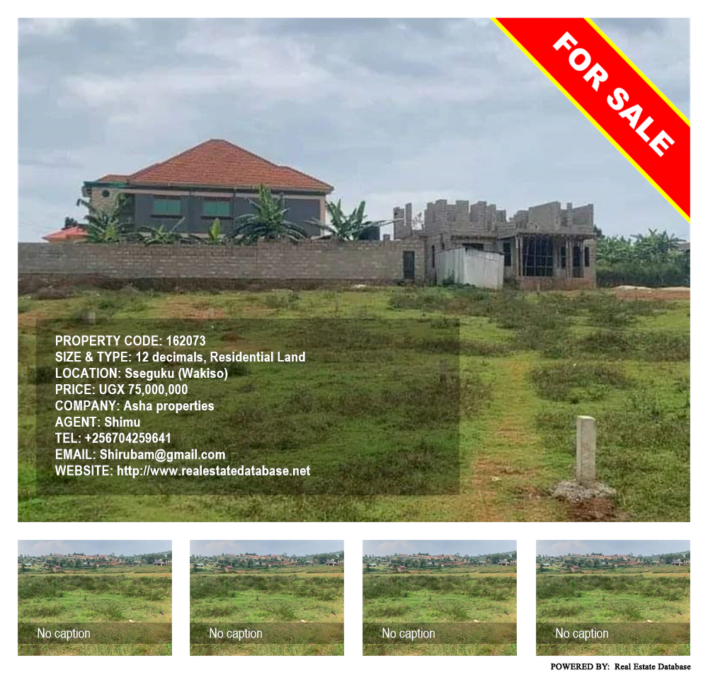 Residential Land  for sale in Seguku Wakiso Uganda, code: 162073