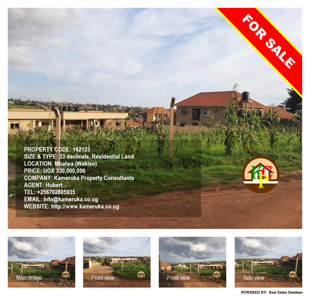 Residential Land  for sale in Mbalwa Wakiso Uganda, code: 162123