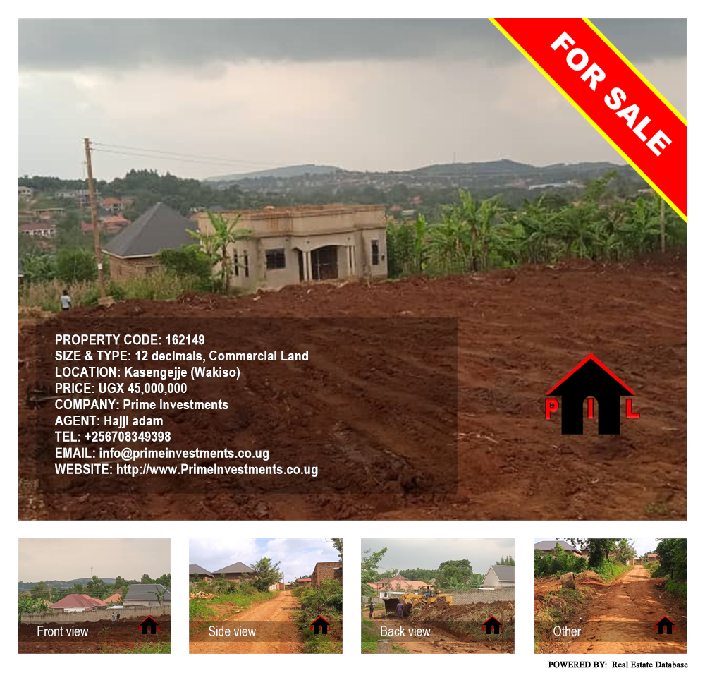 Commercial Land  for sale in Kasengejje Wakiso Uganda, code: 162149