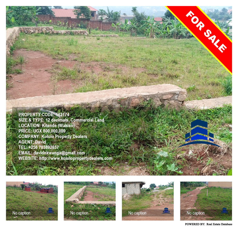 Commercial Land  for sale in Kitende Wakiso Uganda, code: 162174