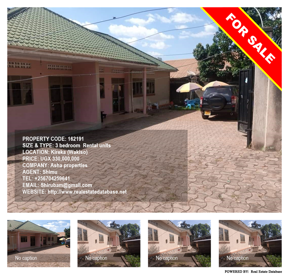 3 bedroom Rental units  for sale in Kireka Wakiso Uganda, code: 162191