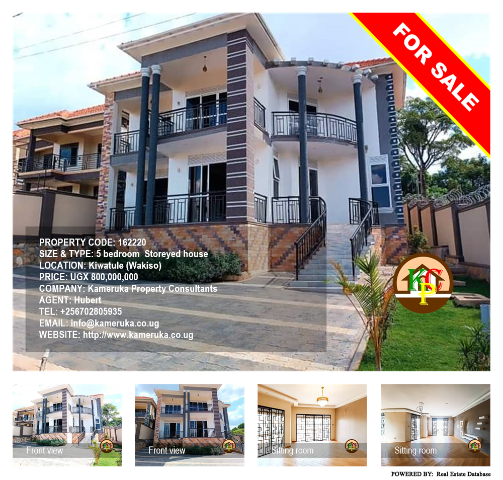 5 bedroom Storeyed house  for sale in Kiwaatule Wakiso Uganda, code: 162220