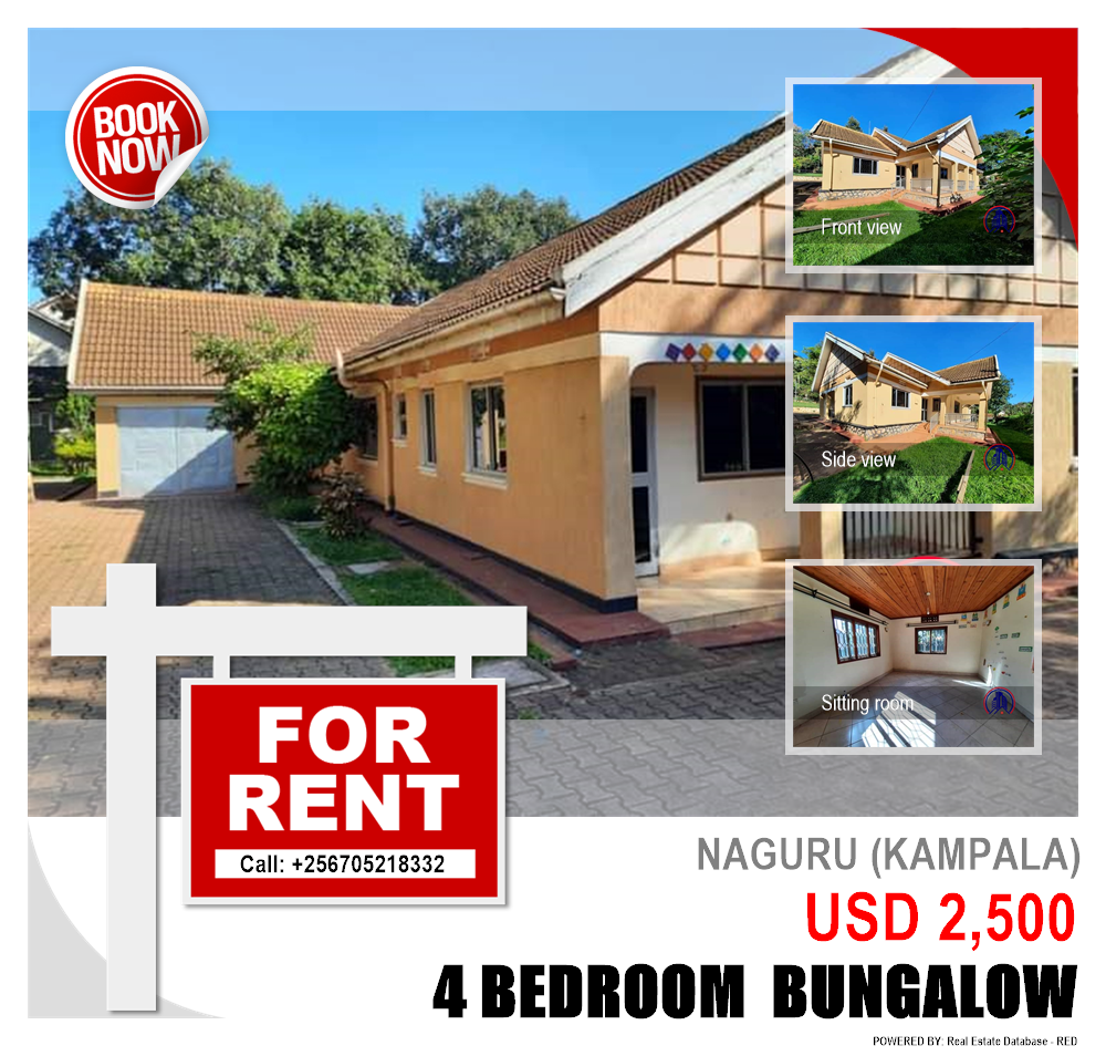 4 bedroom Bungalow  for rent in Naguru Kampala Uganda, code: 162349