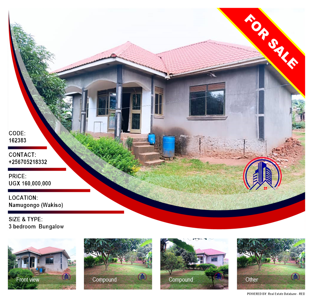 3 bedroom Bungalow  for sale in Namugongo Wakiso Uganda, code: 162383