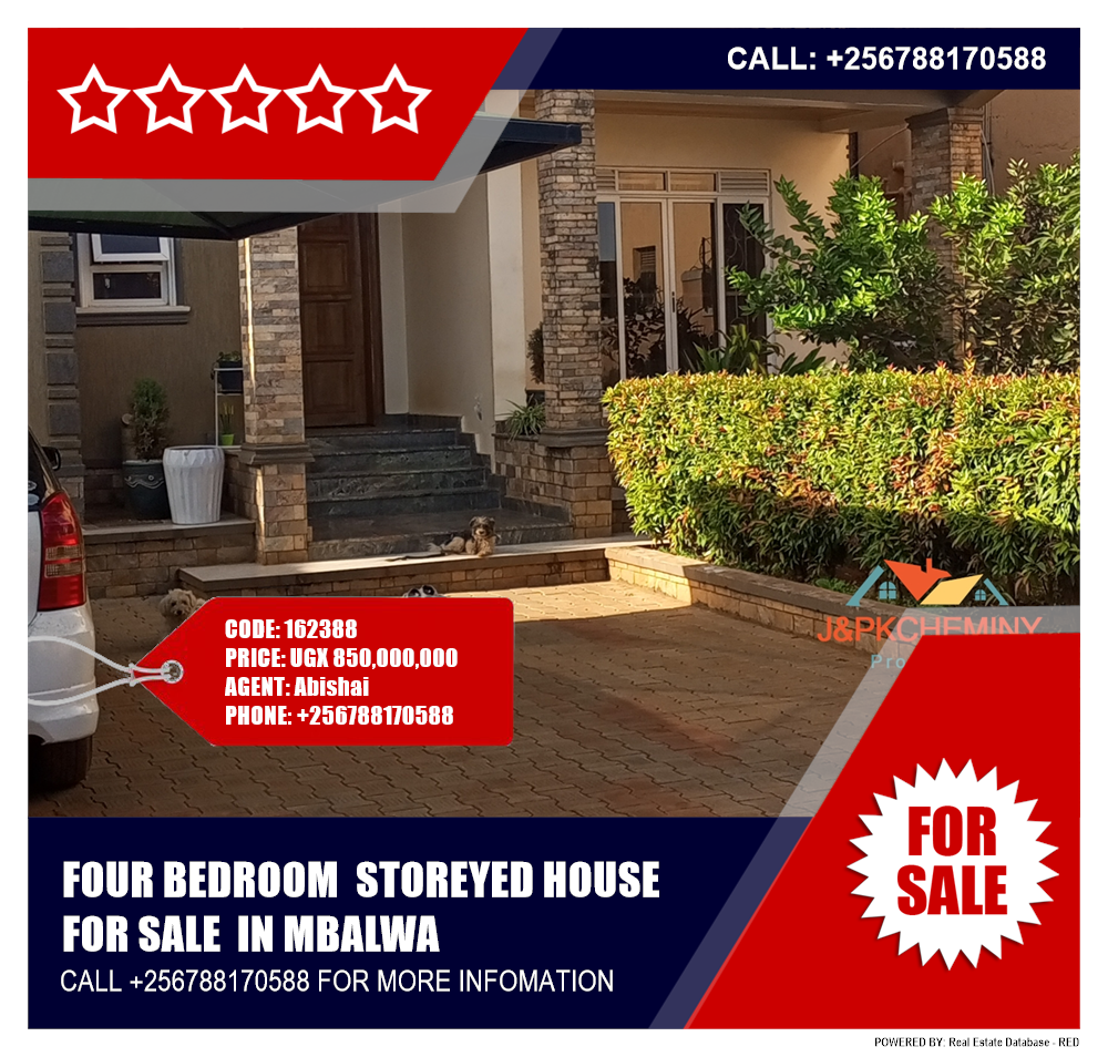 4 bedroom Storeyed house  for sale in Mbalwa Wakiso Uganda, code: 162388