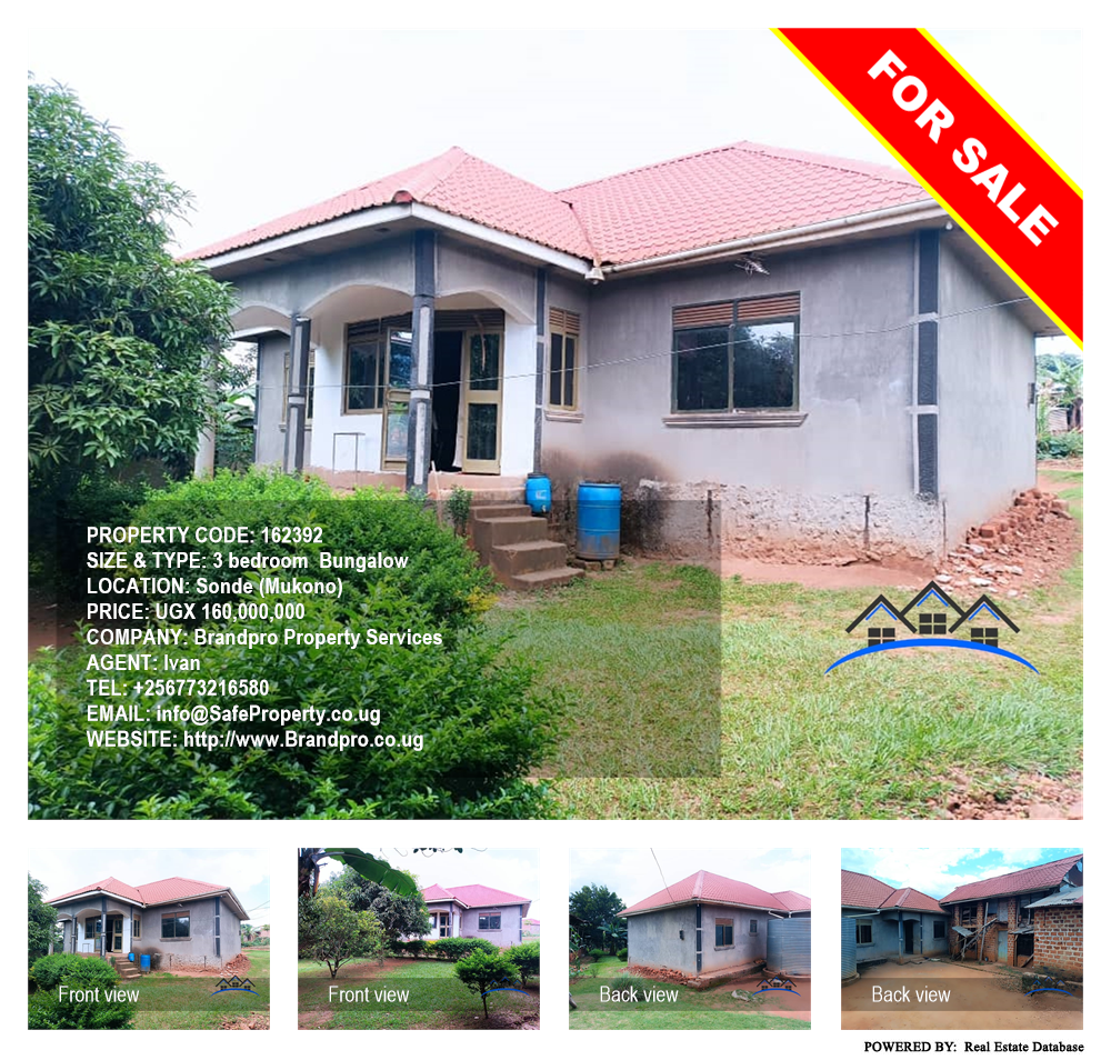 3 bedroom Bungalow  for sale in Sonde Mukono Uganda, code: 162392