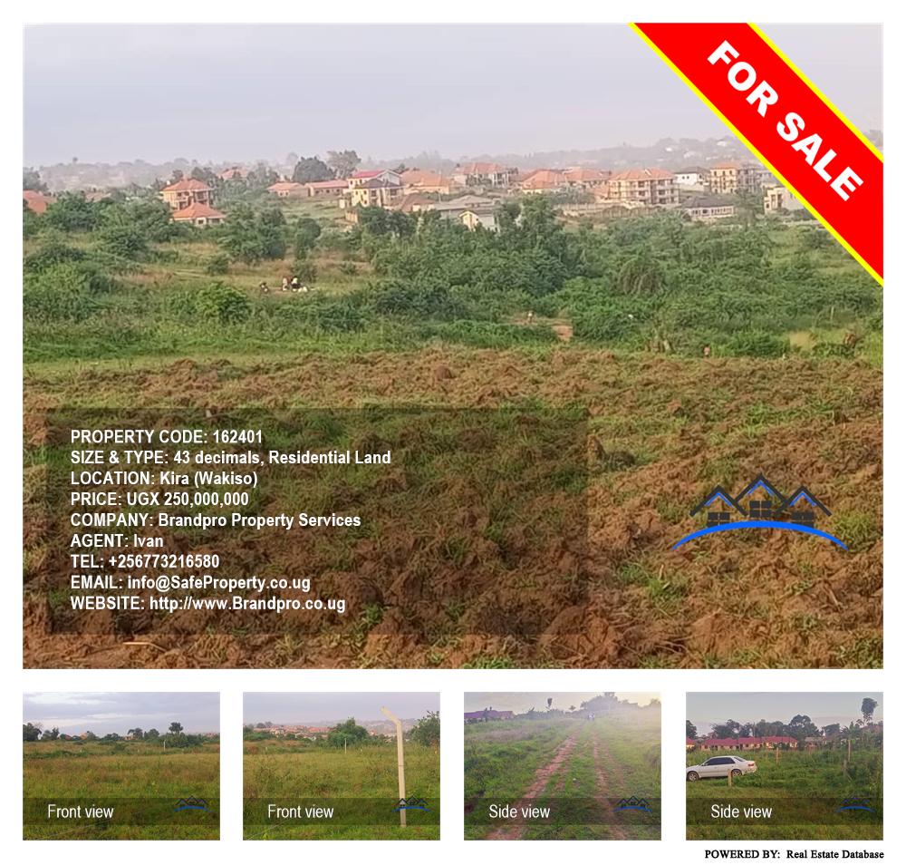 Residential Land  for sale in Kira Wakiso Uganda, code: 162401