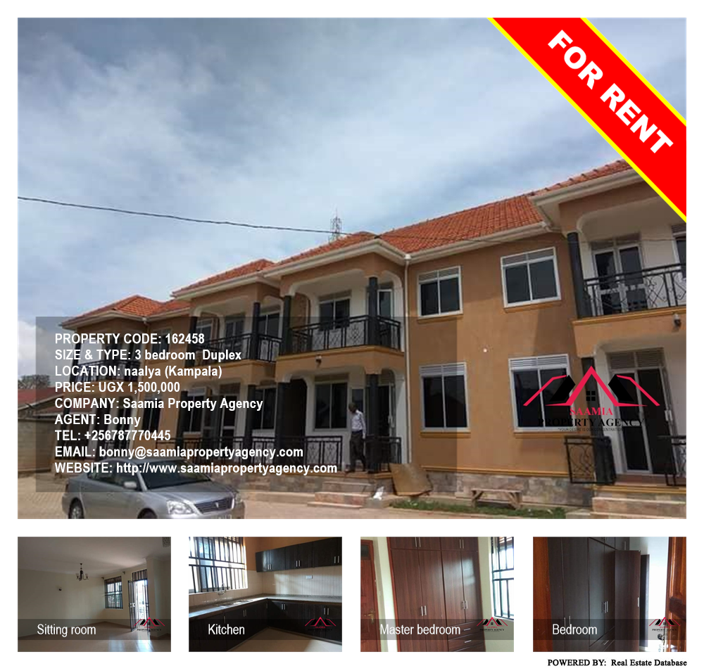 3 bedroom Duplex  for rent in Naalya Kampala Uganda, code: 162458