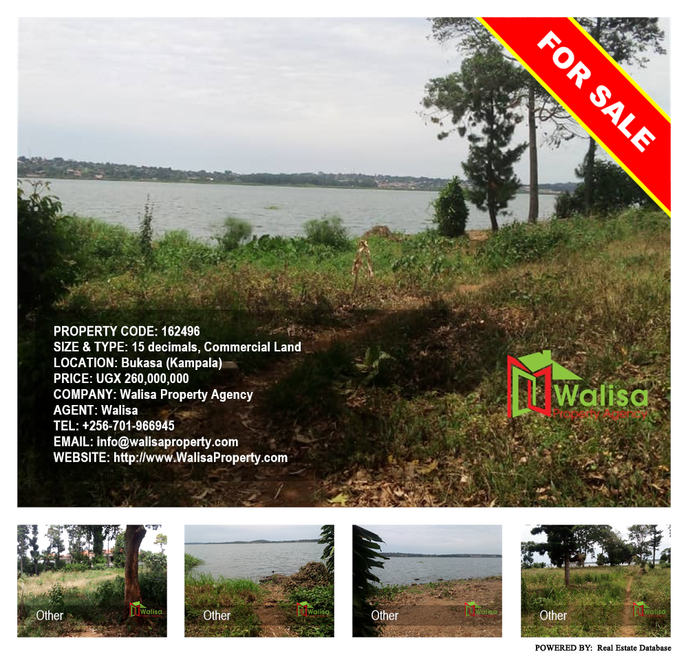 Commercial Land  for sale in Bukasa Kampala Uganda, code: 162496