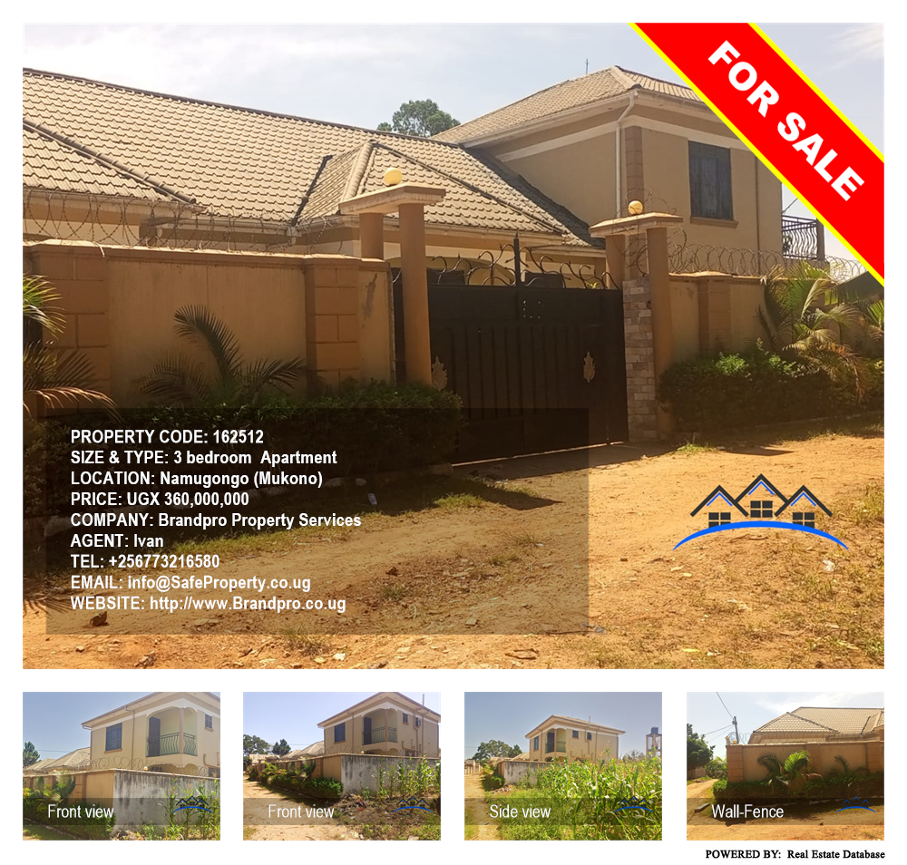 3 bedroom Apartment  for sale in Namugongo Mukono Uganda, code: 162512
