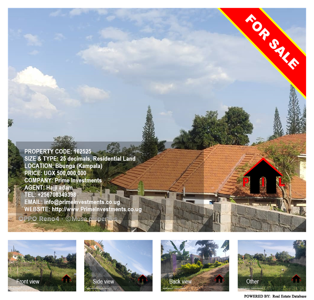 Residential Land  for sale in Bbunga Kampala Uganda, code: 162525