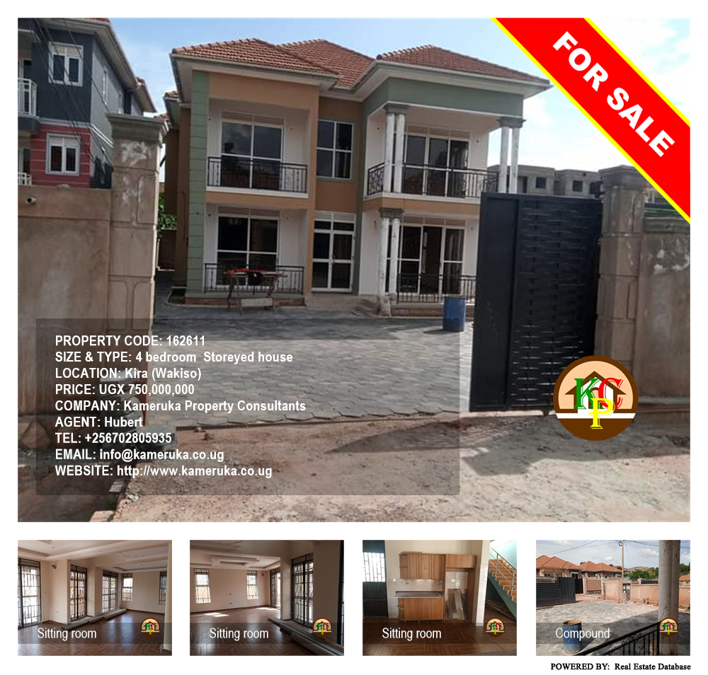 4 bedroom Storeyed house  for sale in Kira Wakiso Uganda, code: 162611